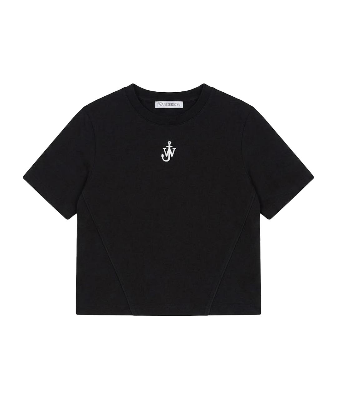 J.W.ANDERSON Черная хлопковая футболка, фото 1