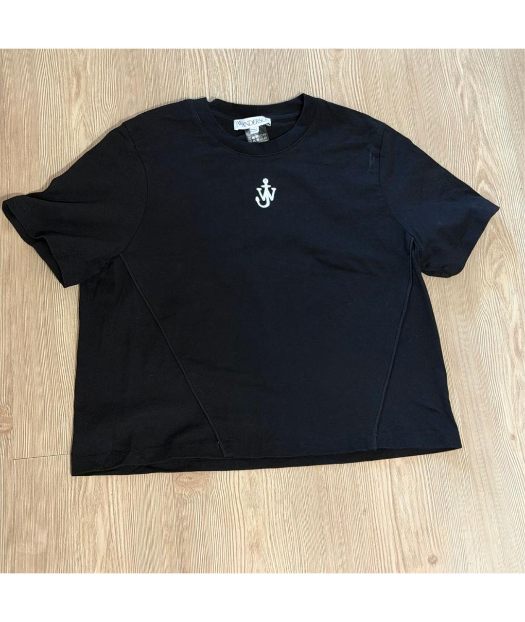 J.W.ANDERSON Черная хлопковая футболка, фото 5