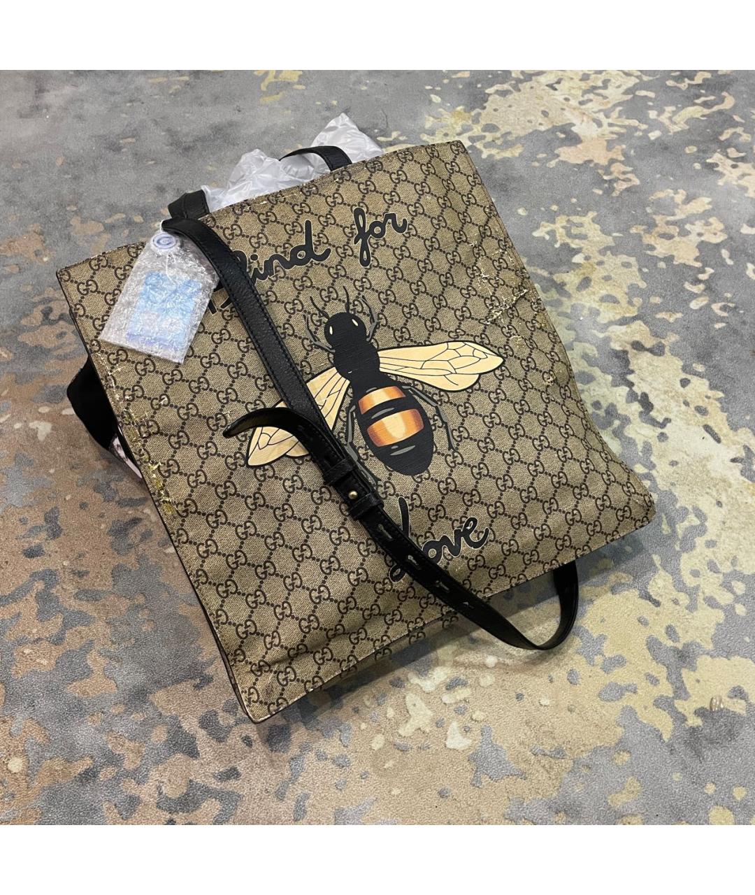 GUCCI Бежевая сумка тоут, фото 5