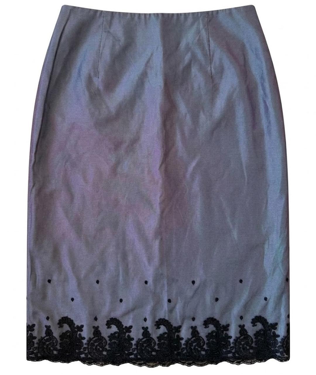 MOSCHINO Синяя хлопковая юбка макси, фото 1