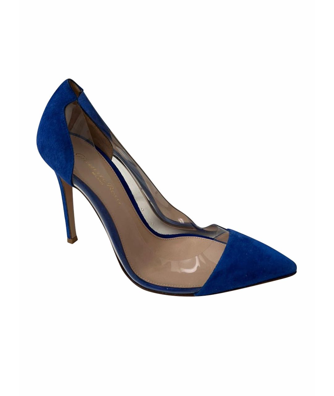 GIANVITO ROSSI Синие замшевые туфли, фото 1
