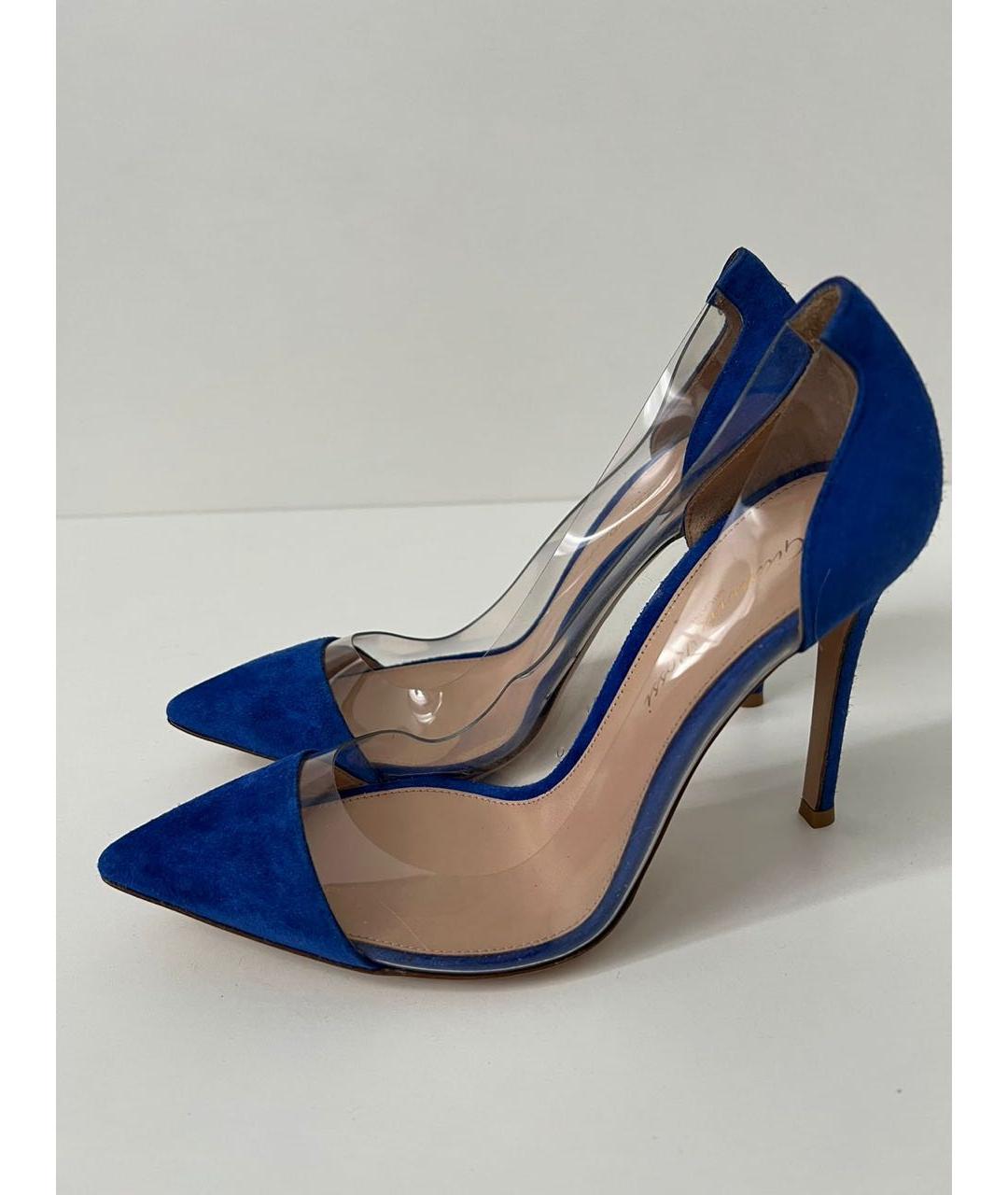GIANVITO ROSSI Синие замшевые туфли, фото 5
