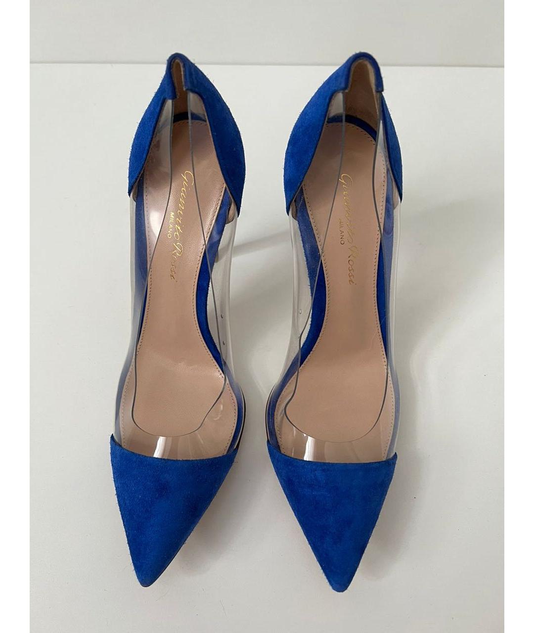 GIANVITO ROSSI Синие замшевые туфли, фото 2