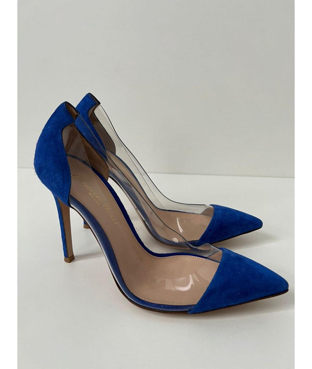 GIANVITO ROSSI Синие замшевые туфли, фото 9