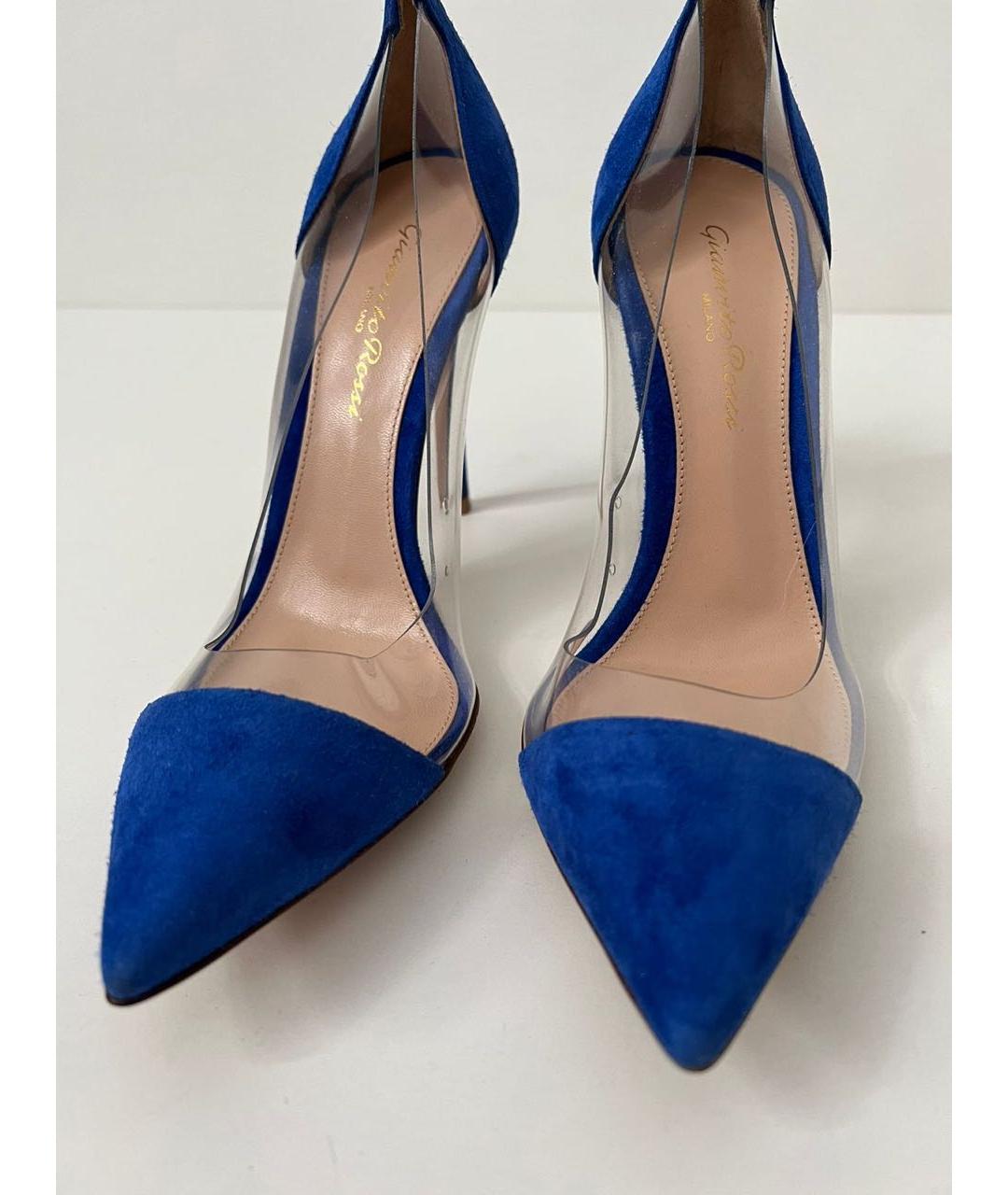 GIANVITO ROSSI Синие замшевые туфли, фото 6