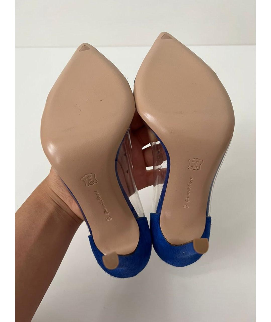 GIANVITO ROSSI Синие замшевые туфли, фото 7