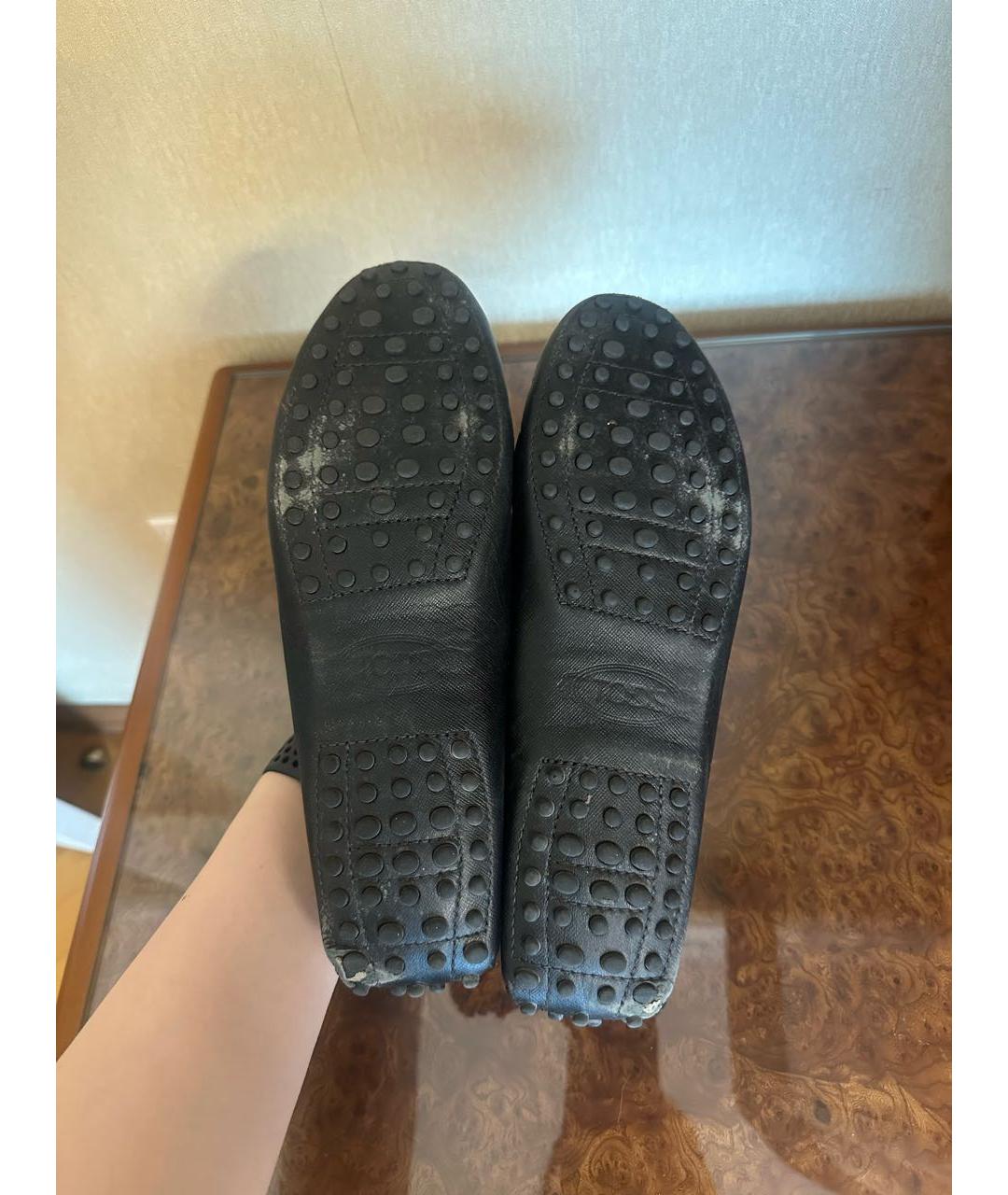 TOD'S Черные кожаные мокасины, фото 5