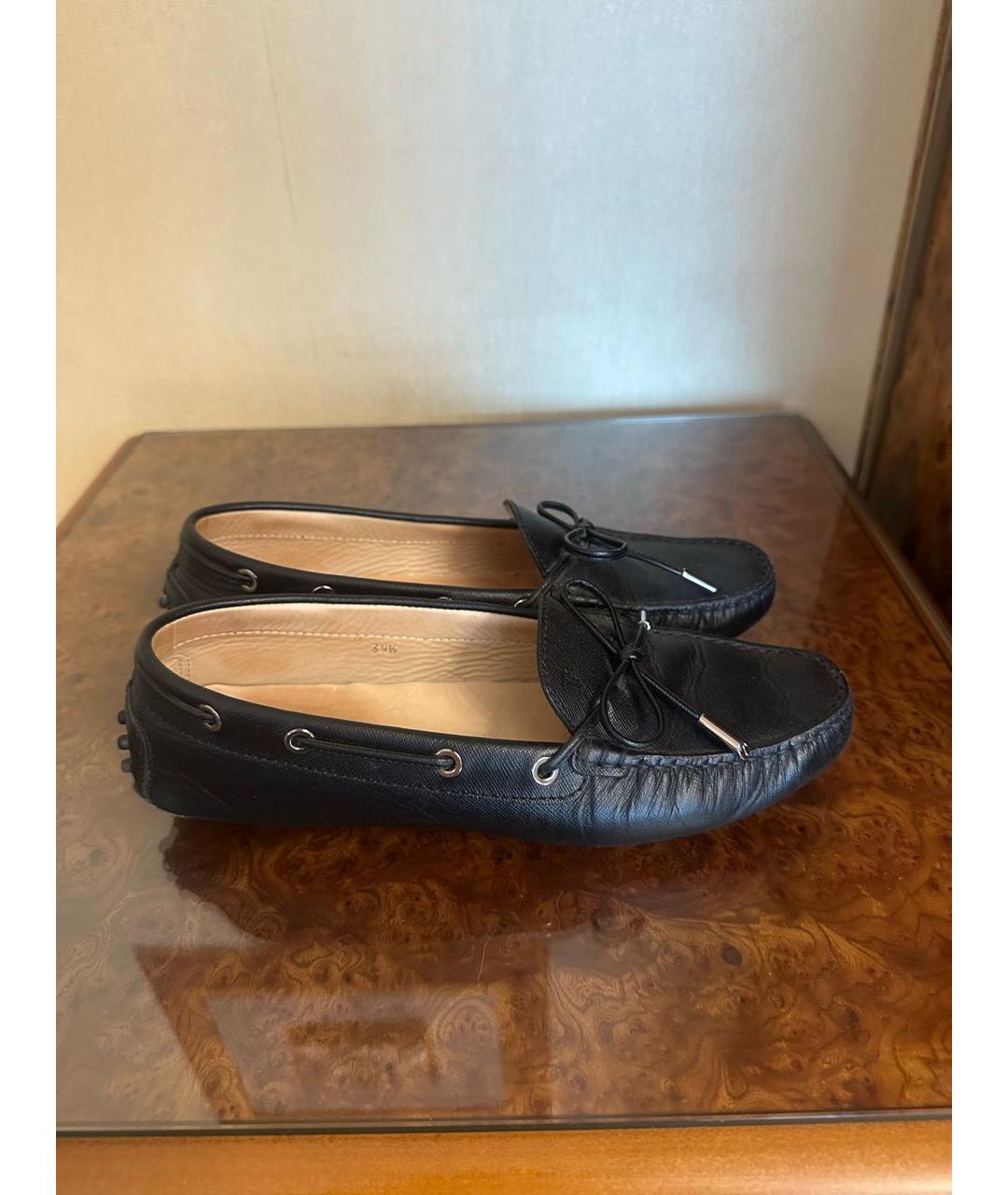 TOD'S Черные кожаные мокасины, фото 6