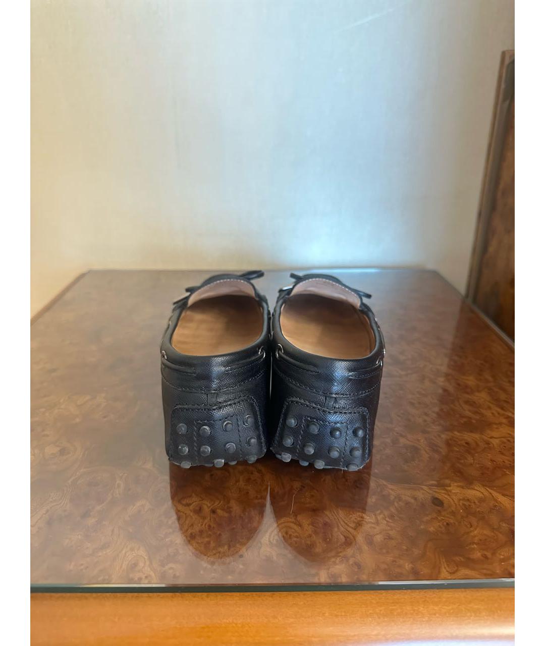 TOD'S Черные кожаные мокасины, фото 4