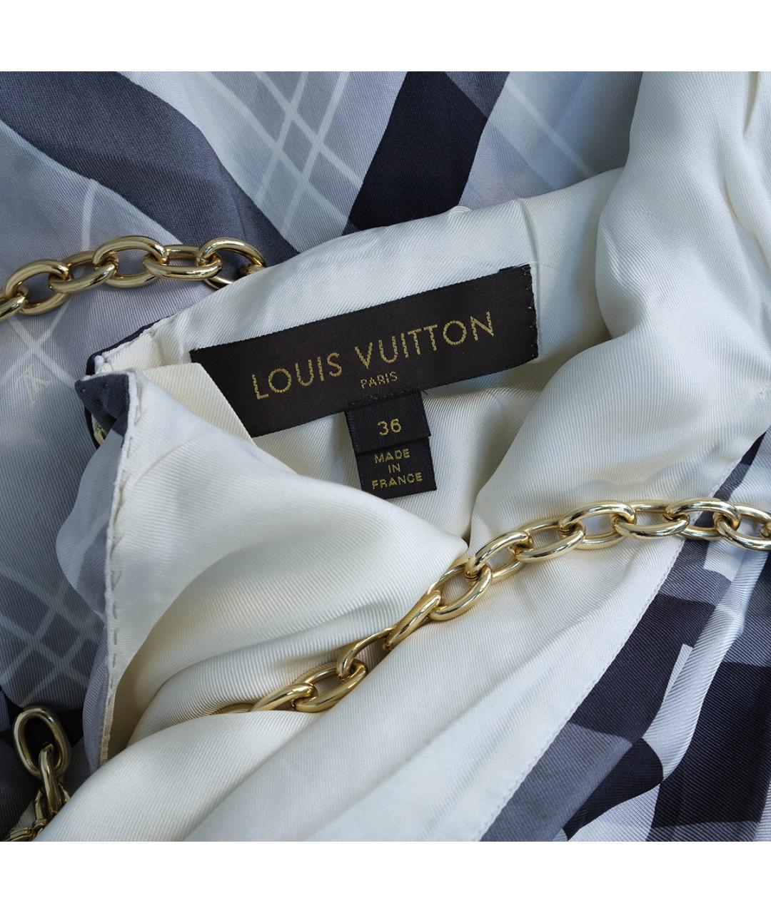 LOUIS VUITTON Серое шелковое повседневное платье, фото 3