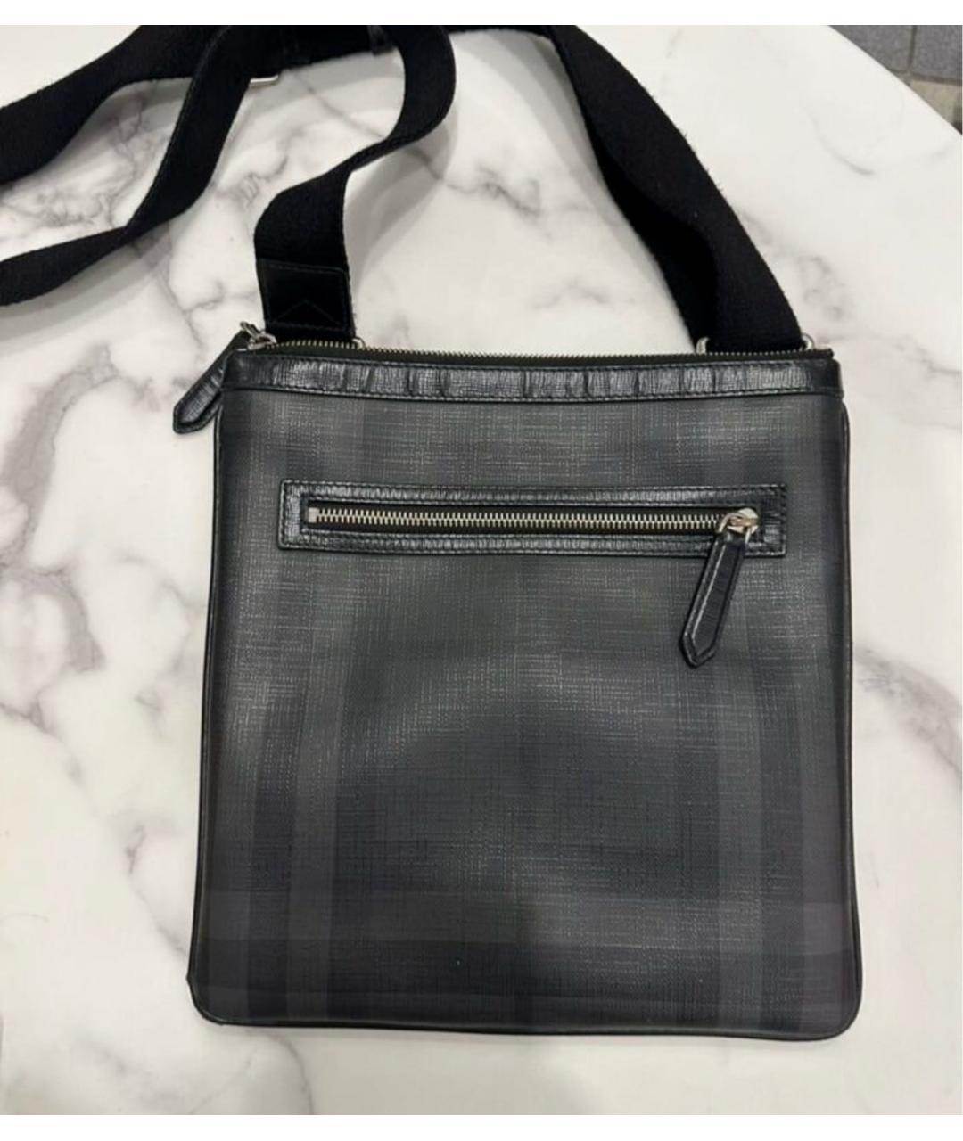 BURBERRY Черная сумка на плечо из искусственной кожи, фото 9