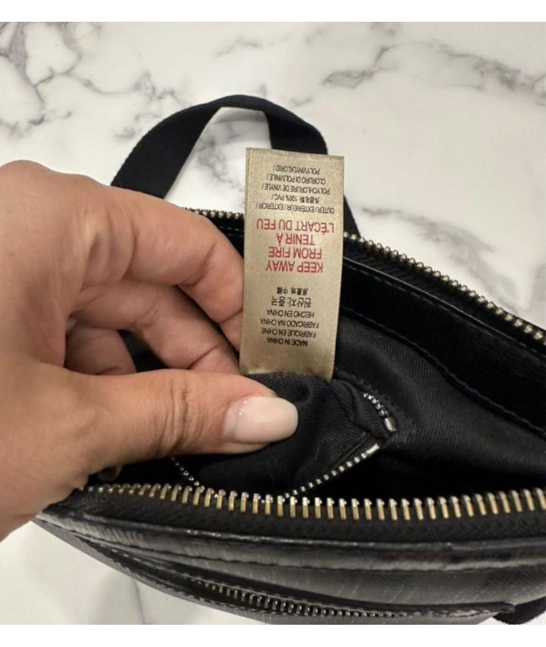 BURBERRY Черная сумка на плечо из искусственной кожи, фото 5