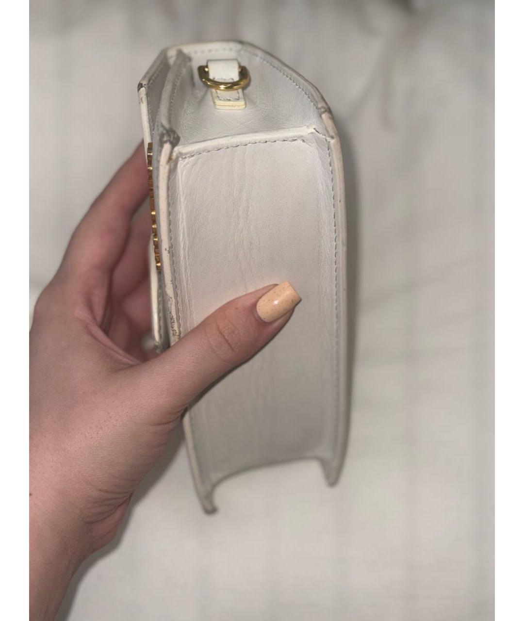 JACQUEMUS Белая кожаная сумка через плечо, фото 7