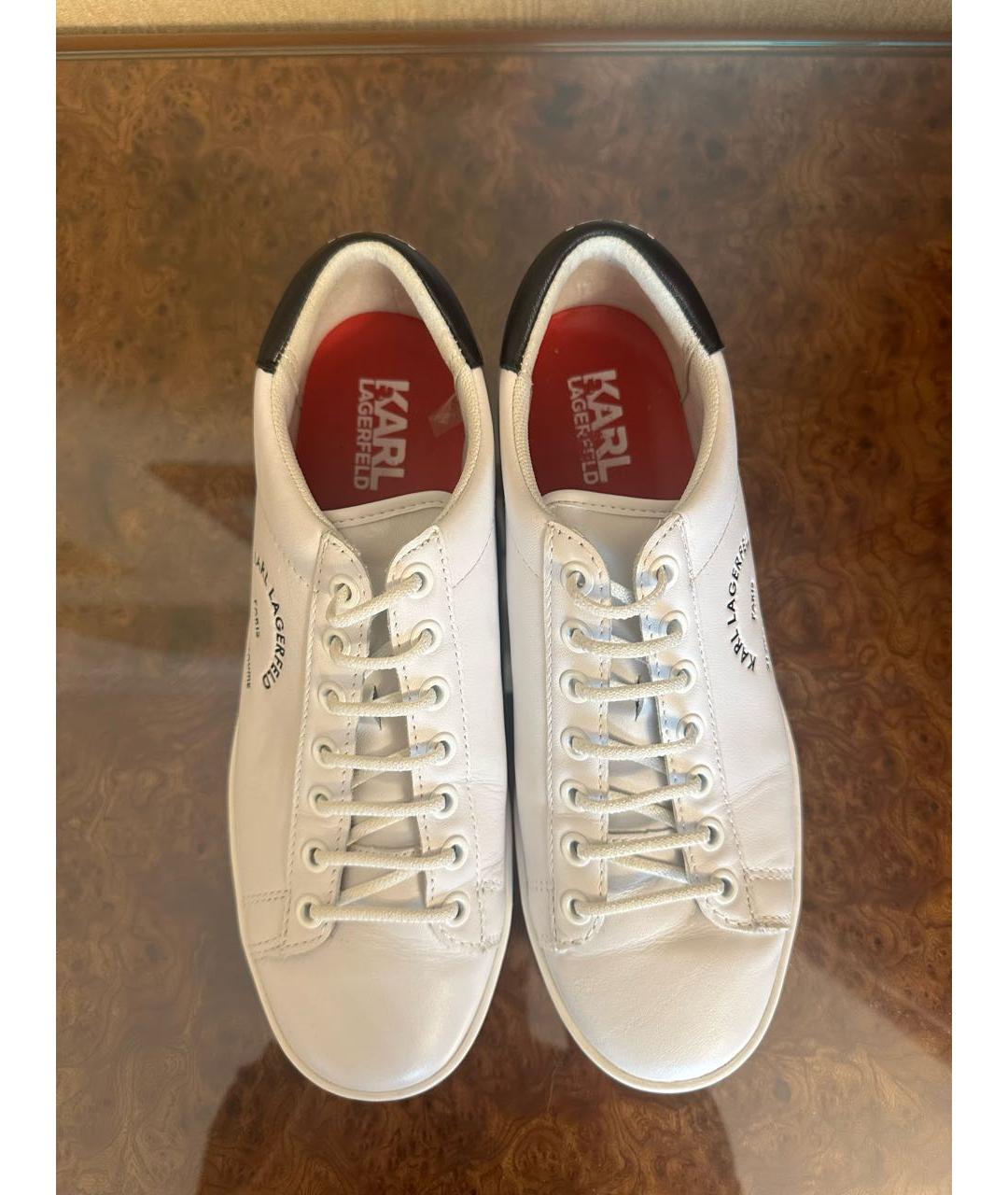 KARL LAGERFELD Белые кожаные кеды, фото 3