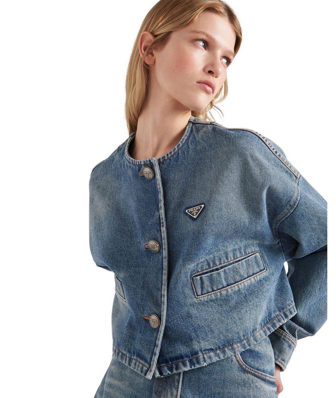 PRADA Синяя деним куртка, фото 2