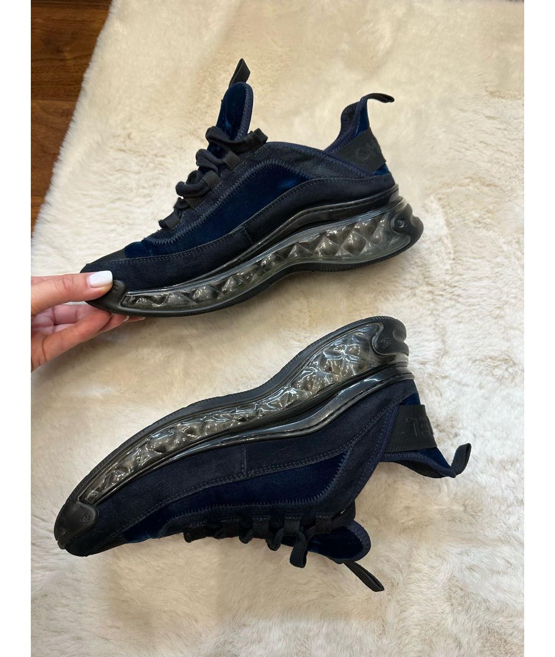 CHANEL Темно-синие кроссовки, фото 3