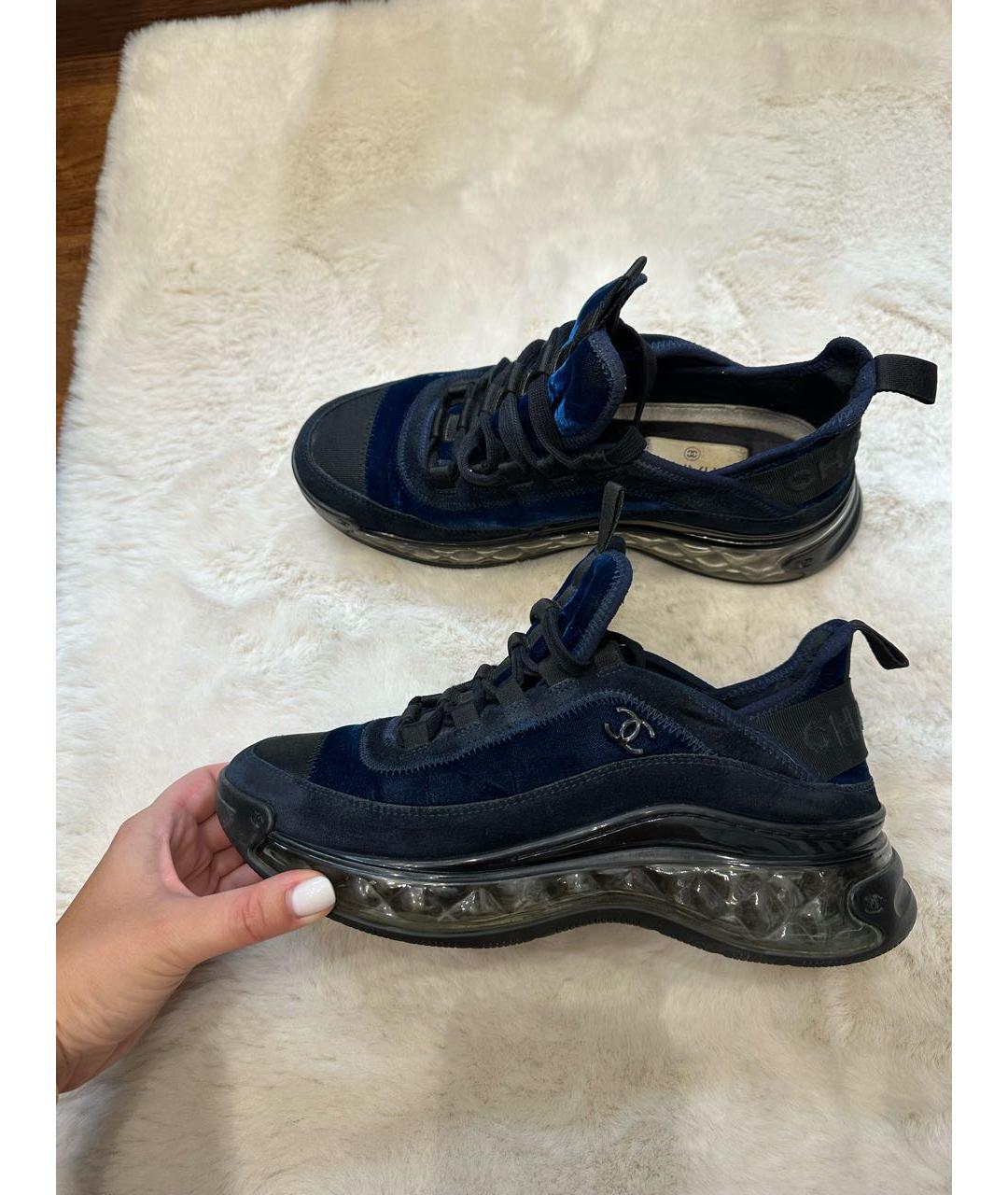 CHANEL Темно-синие кроссовки, фото 8