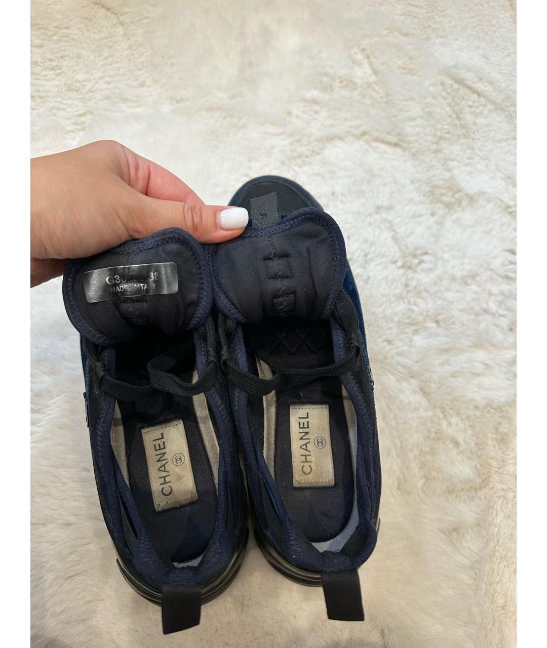 CHANEL Темно-синие кроссовки, фото 7