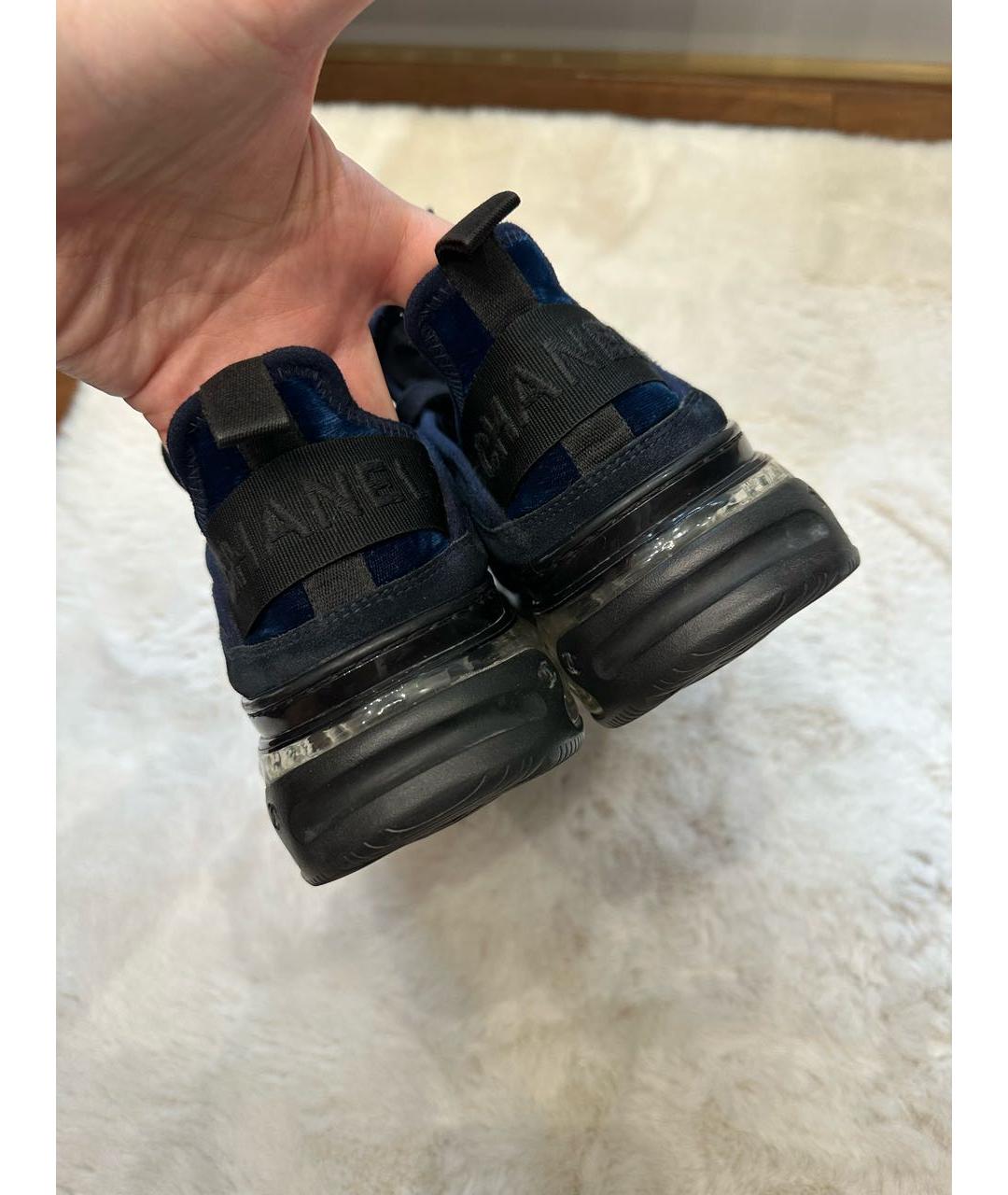 CHANEL Темно-синие кроссовки, фото 4