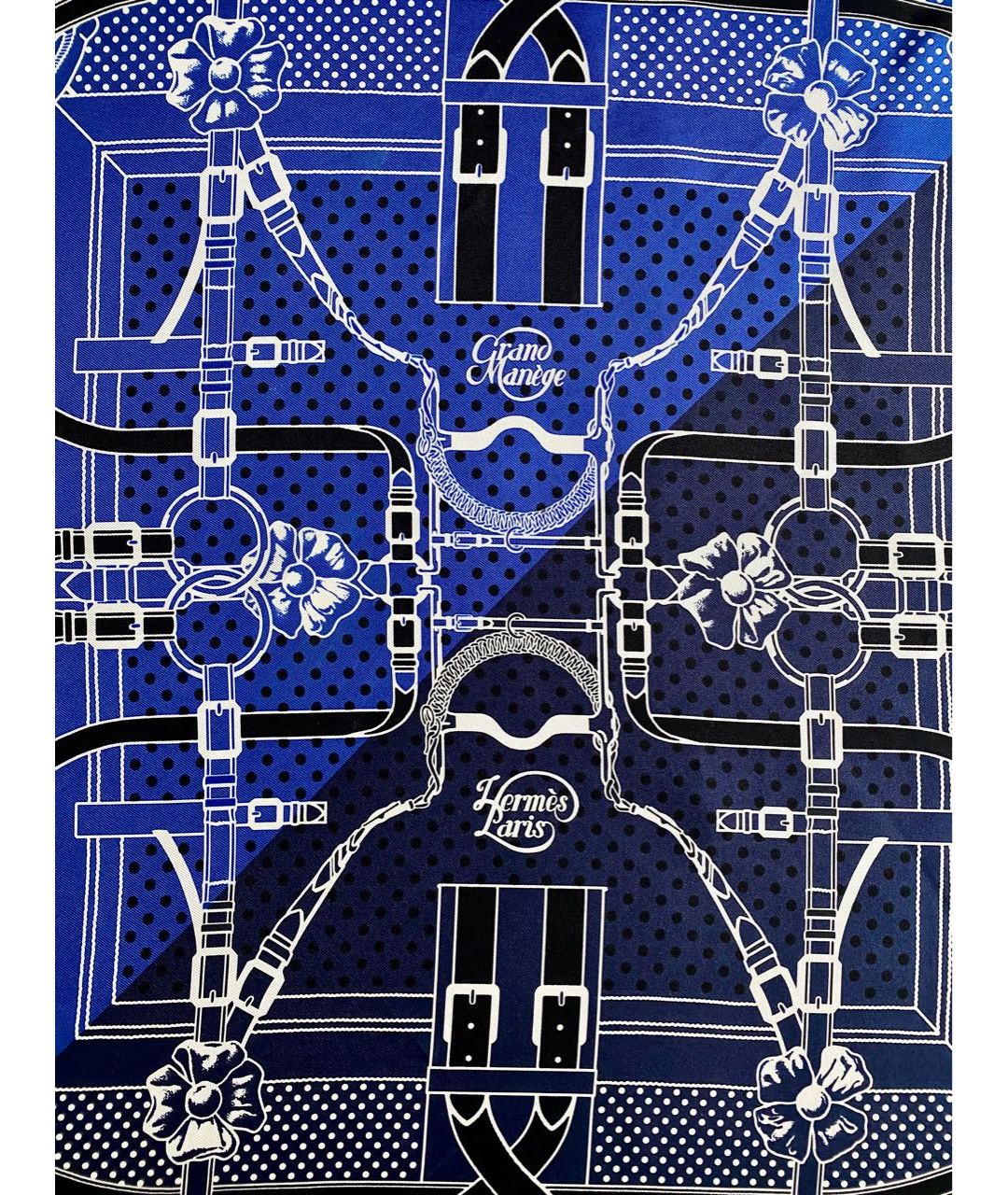 HERMES PRE-OWNED Синий шелковый шарф, фото 2