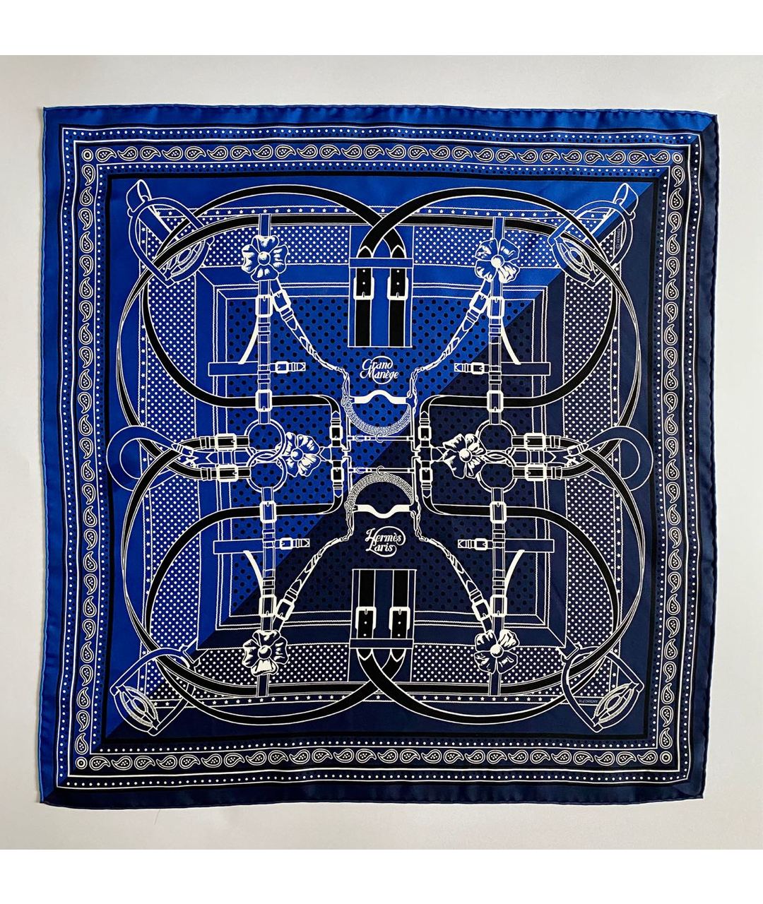 HERMES PRE-OWNED Синий шелковый шарф, фото 6