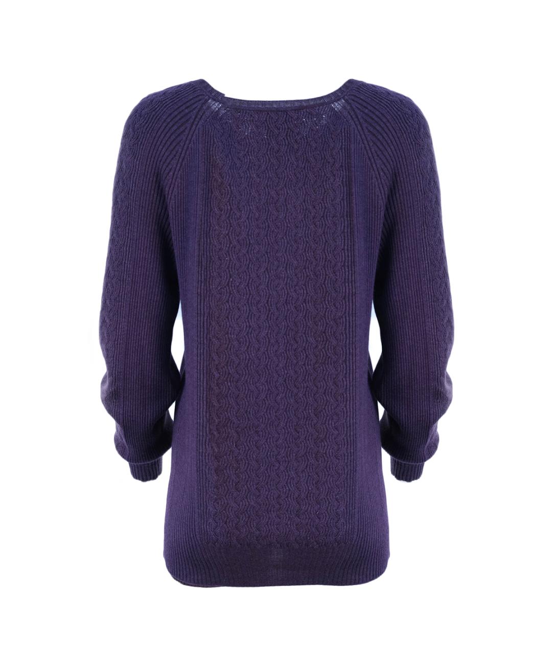 CHANEL Фиолетовый кашемировый джемпер / свитер, фото 2