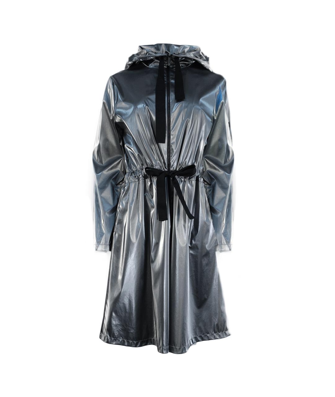 CAROLINA HERRERA Серебрянный полиэстеровый тренч/плащ, фото 6