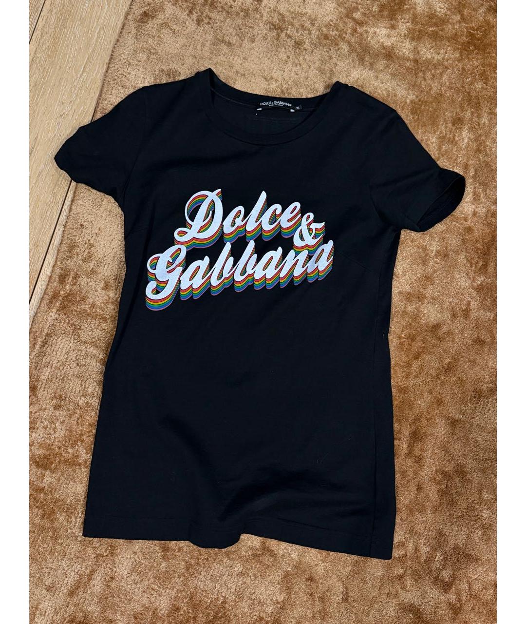 DOLCE&GABBANA Черная футболка, фото 5