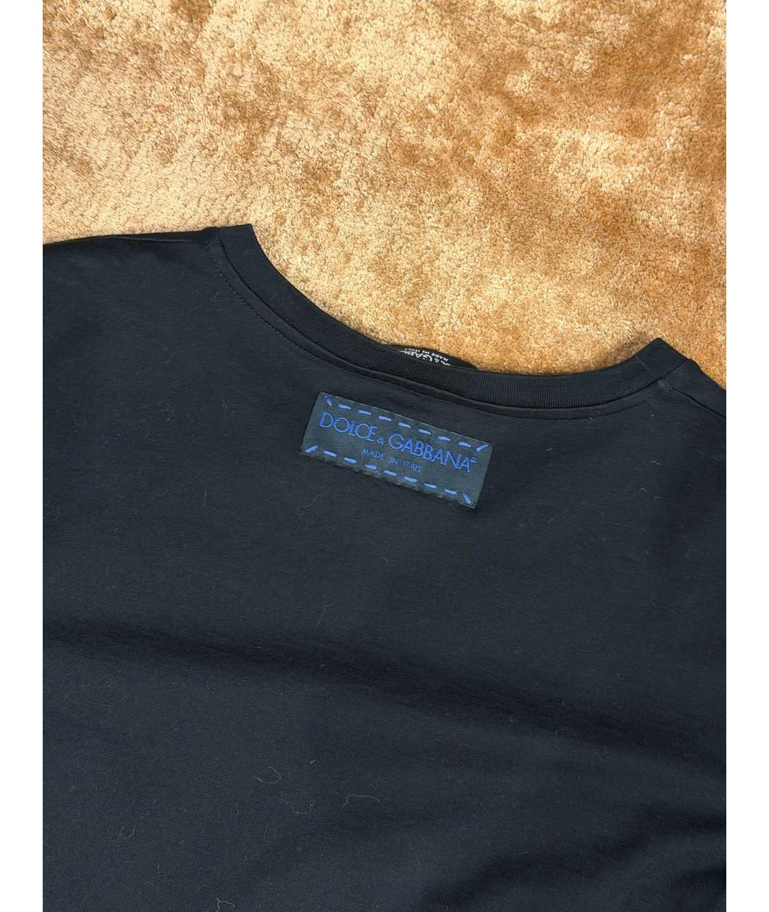 DOLCE&GABBANA Черная футболка, фото 4