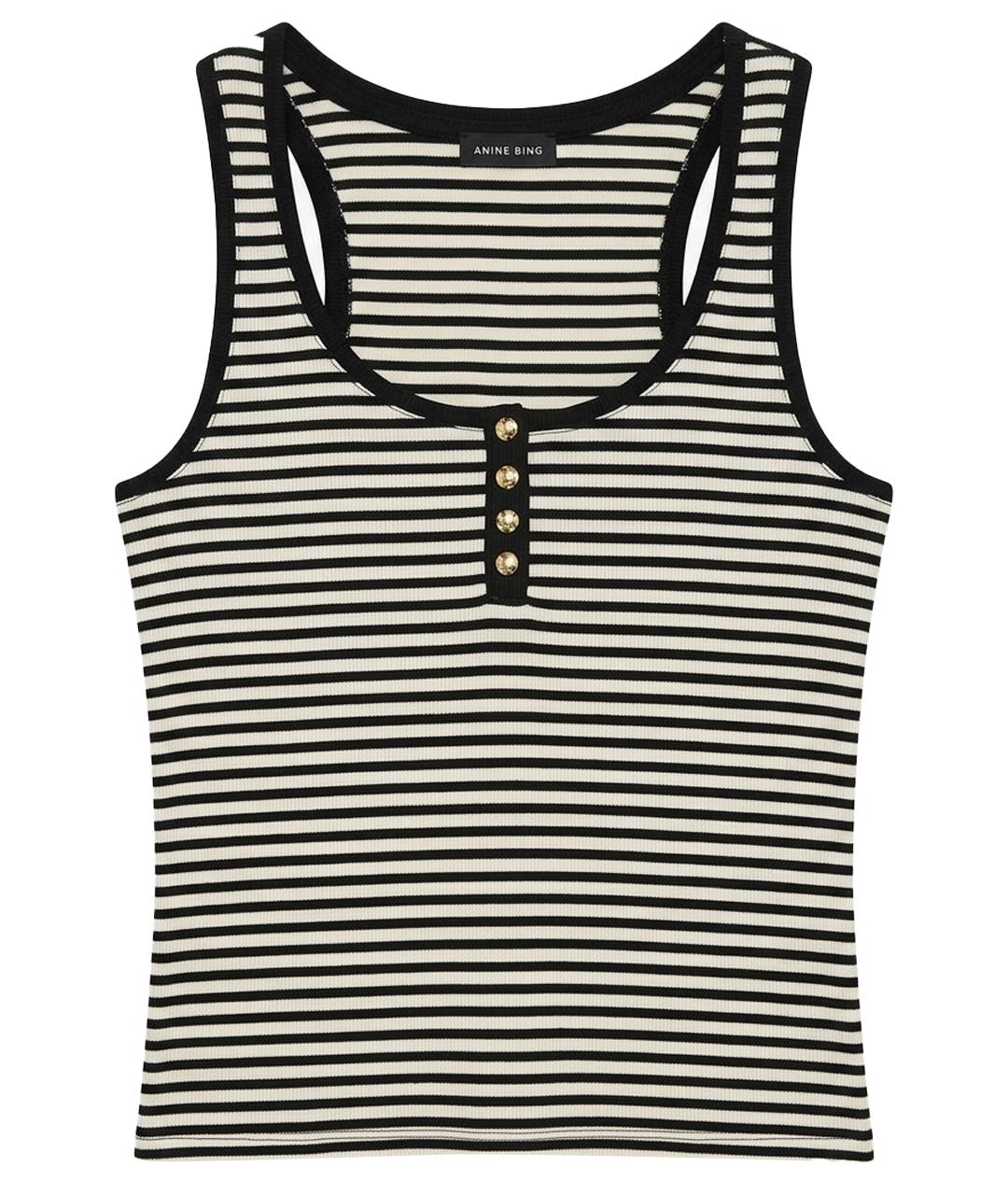ANINE BING Хлопко-эластановая майка, фото 1