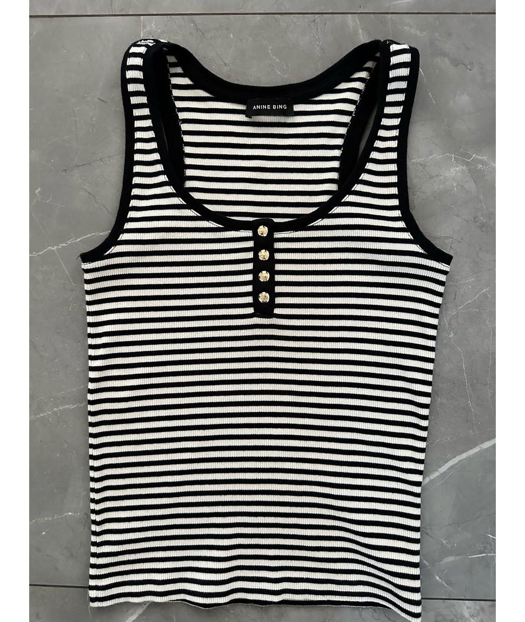 ANINE BING Хлопко-эластановая майка, фото 6