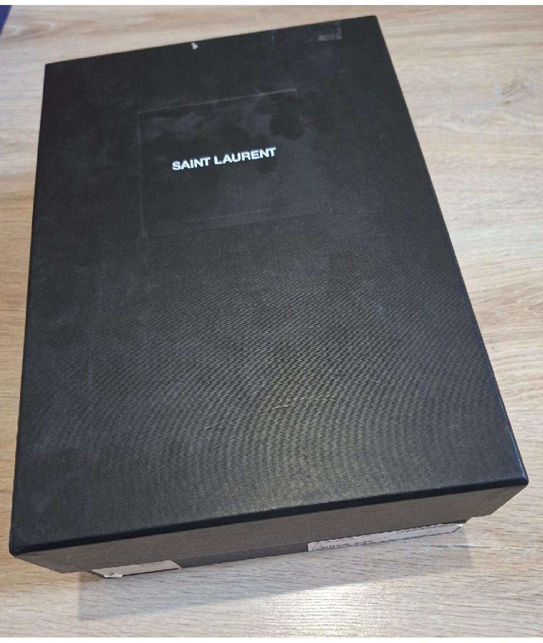 SAINT LAURENT Черные замшевые брогги и оксфорды, фото 8