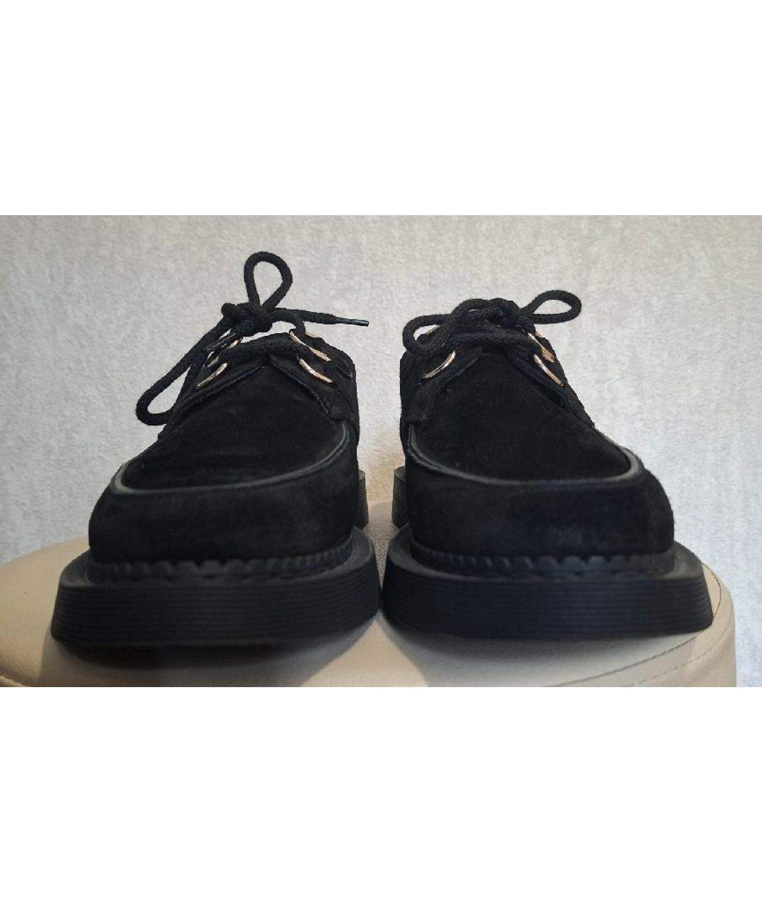 SAINT LAURENT Черные замшевые брогги и оксфорды, фото 2