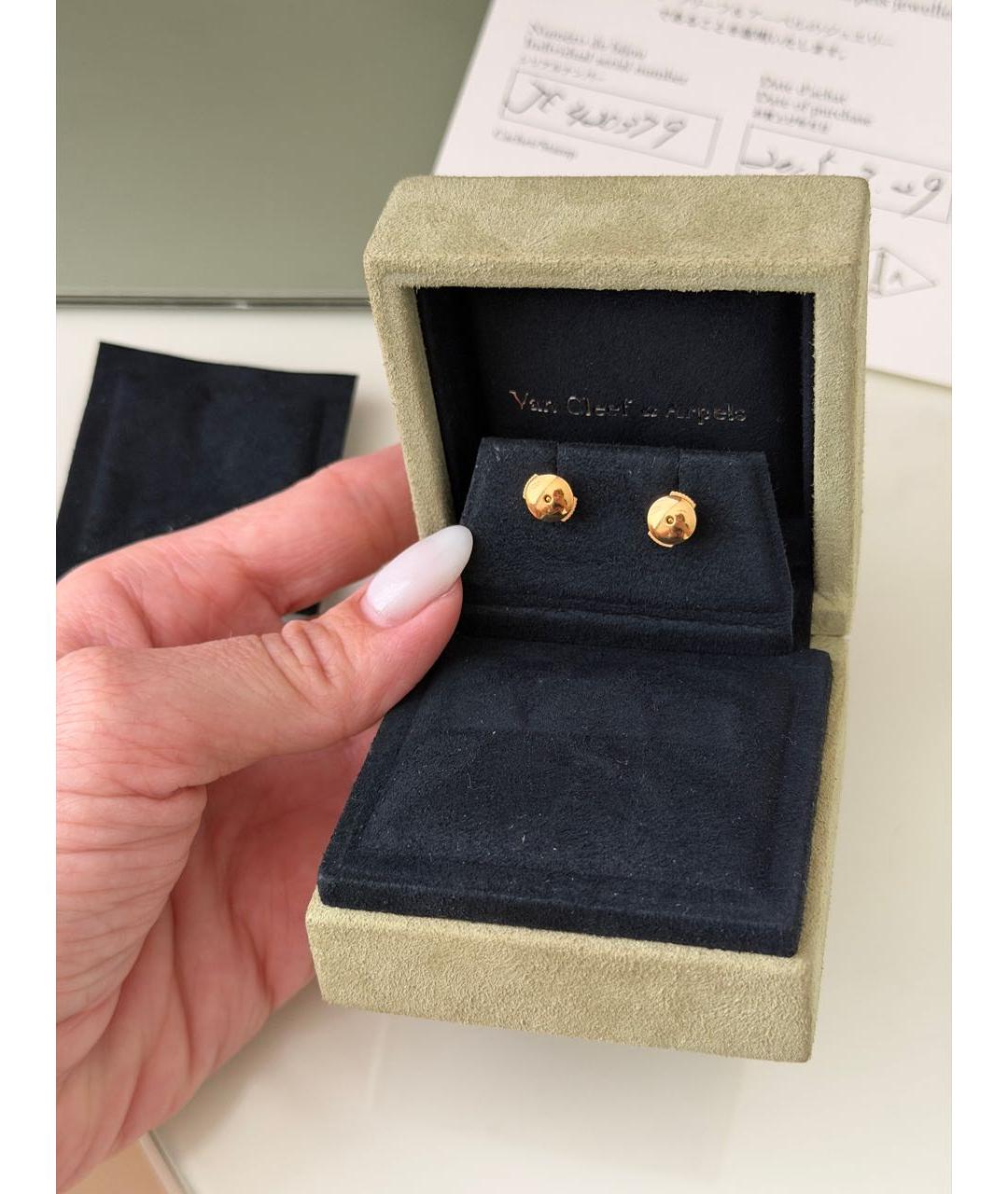 VAN CLEEF & ARPELS Черные серьги из желтого золота, фото 5