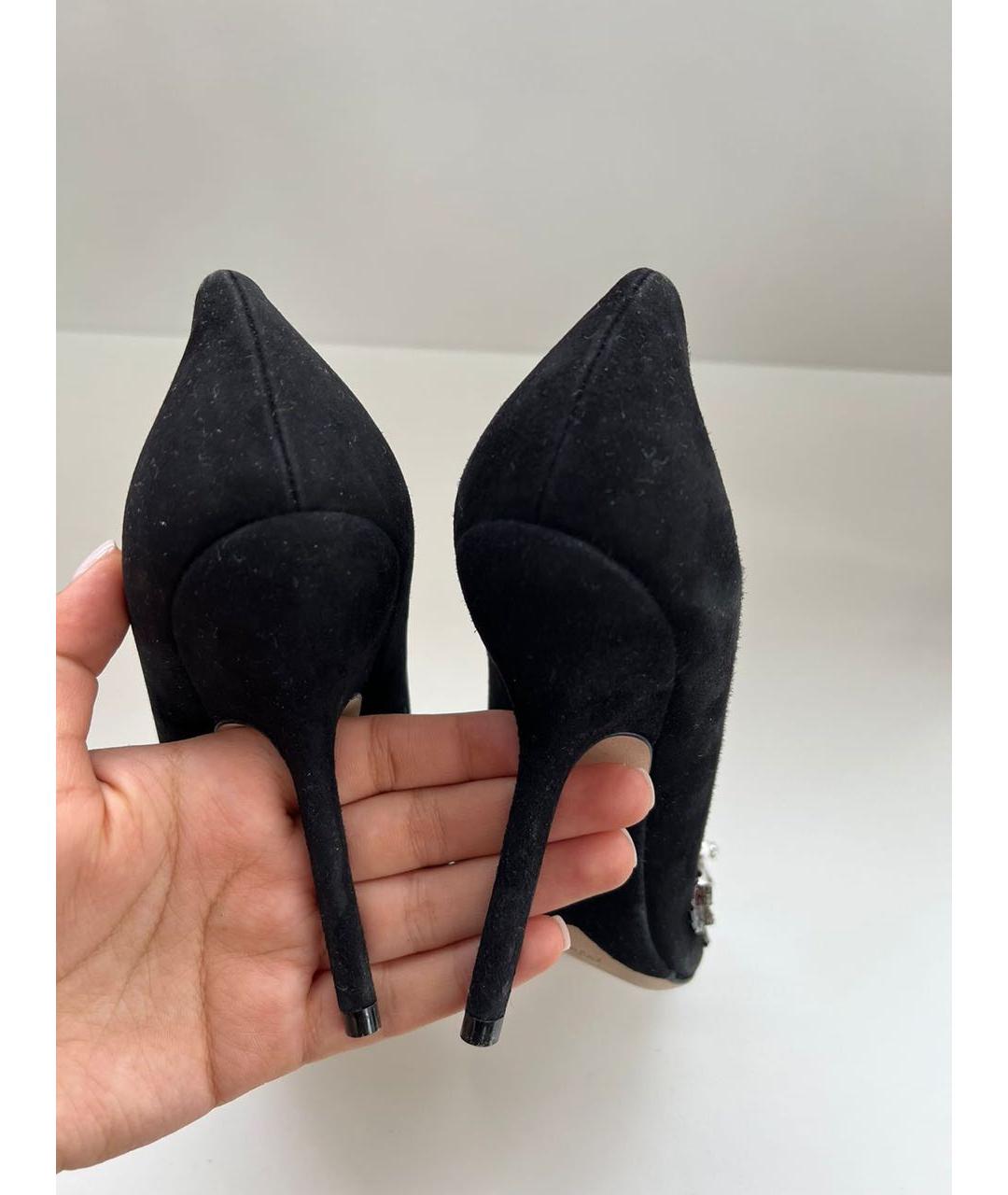 CHRISTIAN DIOR Черные замшевые туфли, фото 4