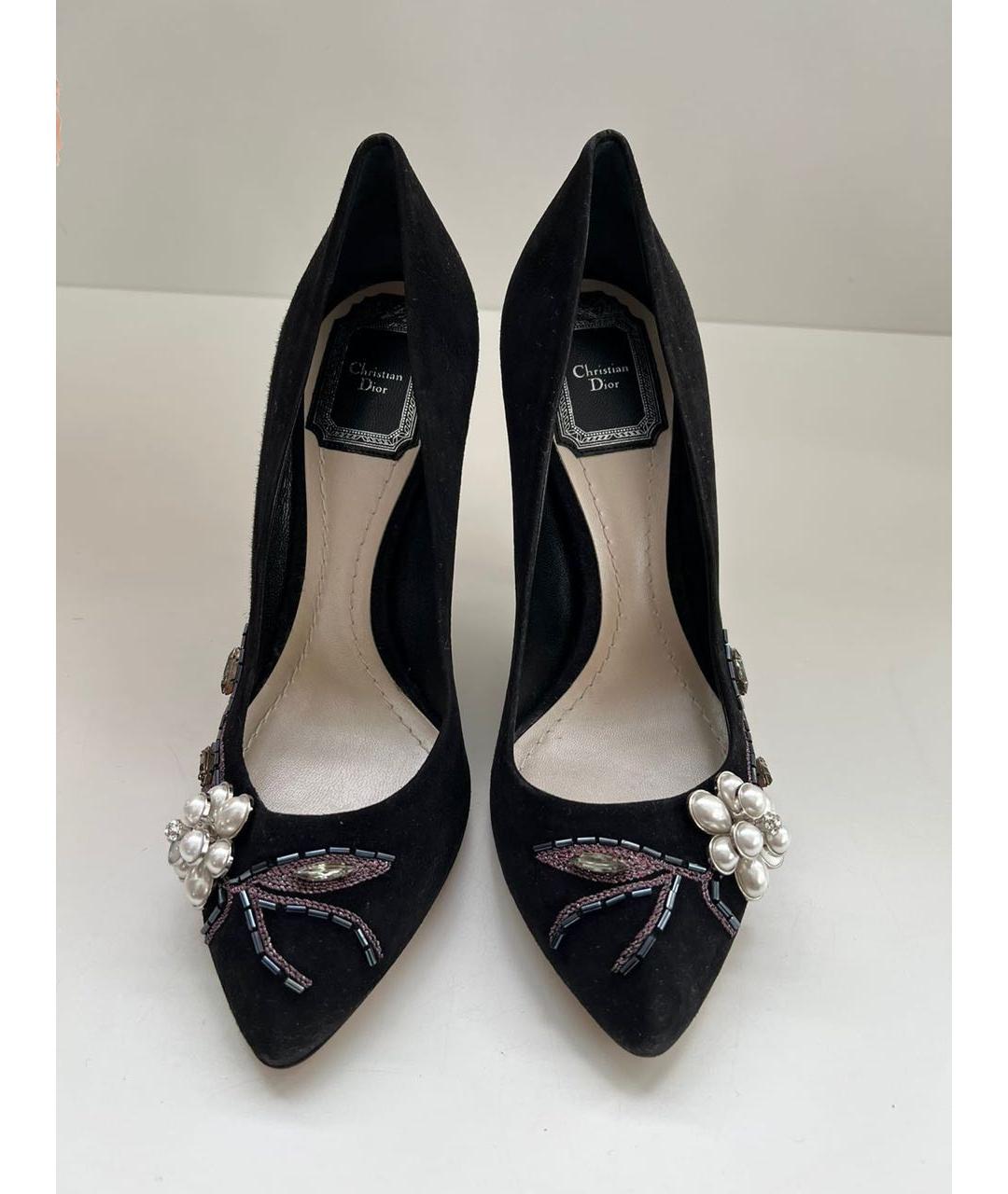 CHRISTIAN DIOR Черные замшевые туфли, фото 2