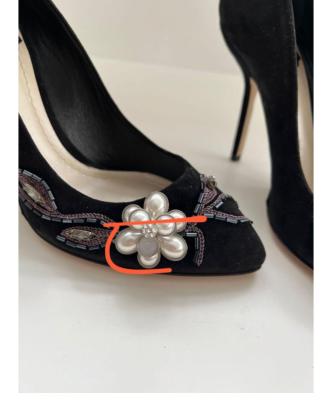 CHRISTIAN DIOR Черные замшевые туфли, фото 7