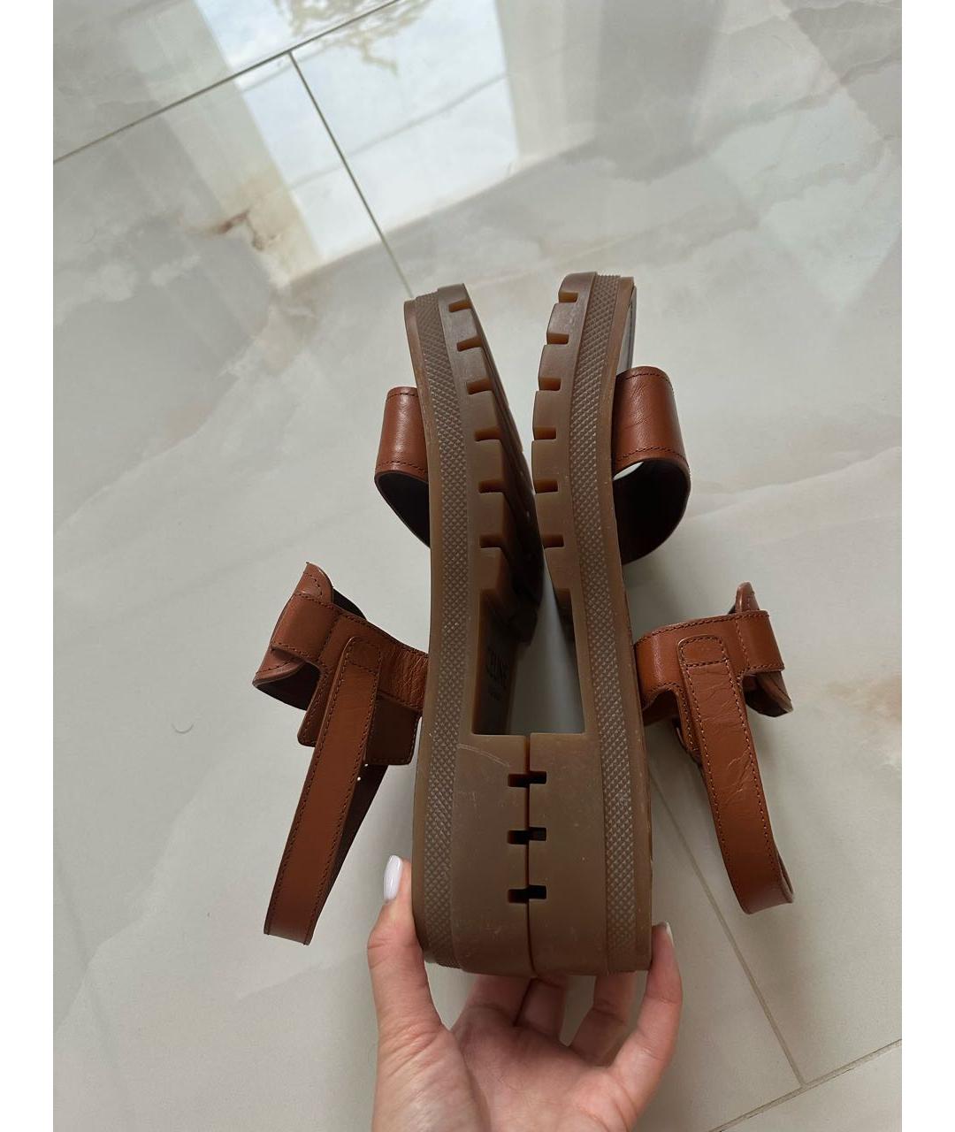 CELINE Коричневые сандалии, фото 8