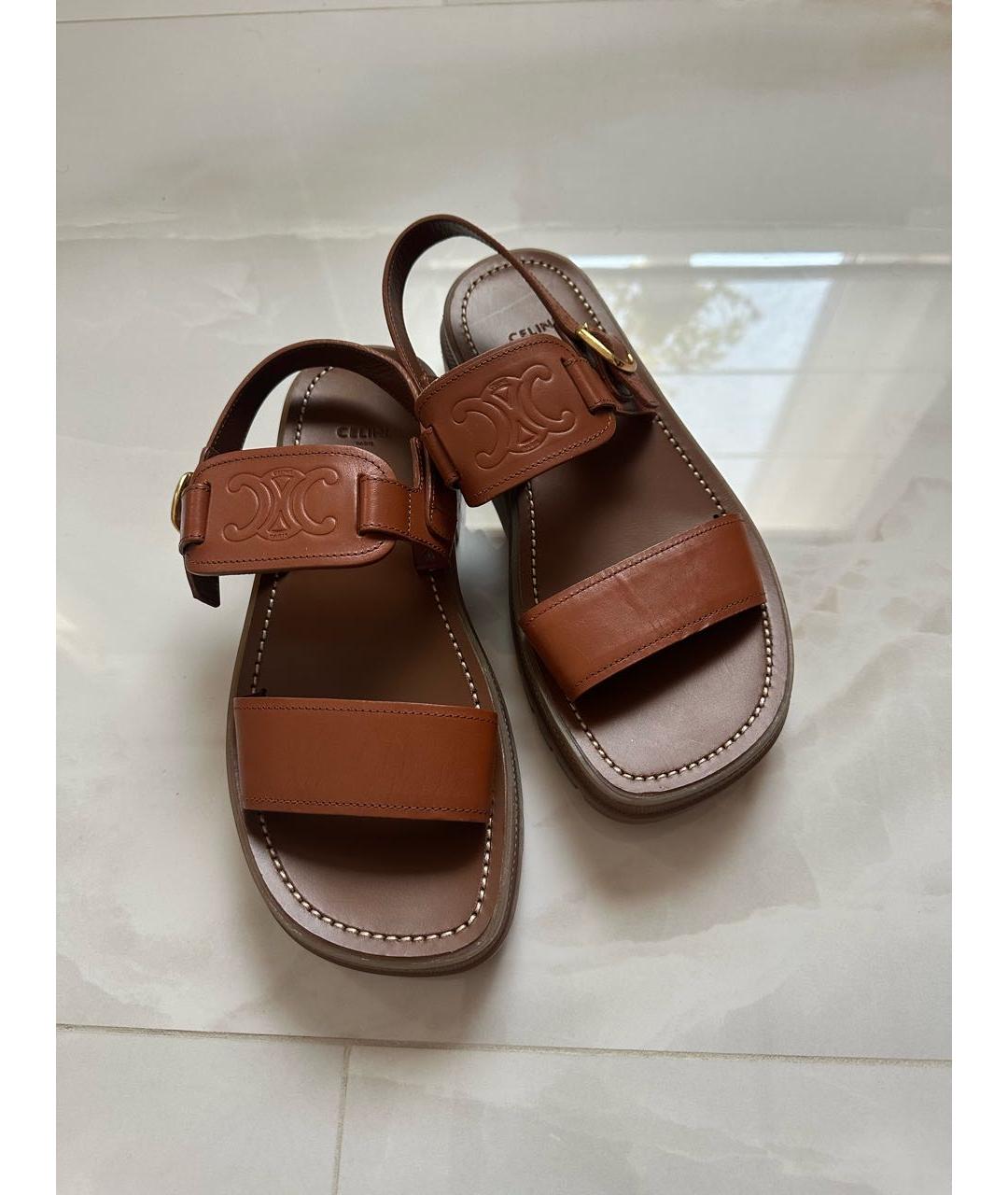 CELINE Коричневые сандалии, фото 3