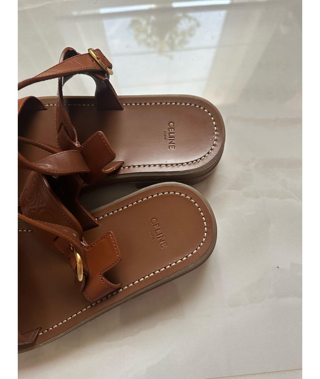 CELINE Коричневые сандалии, фото 5