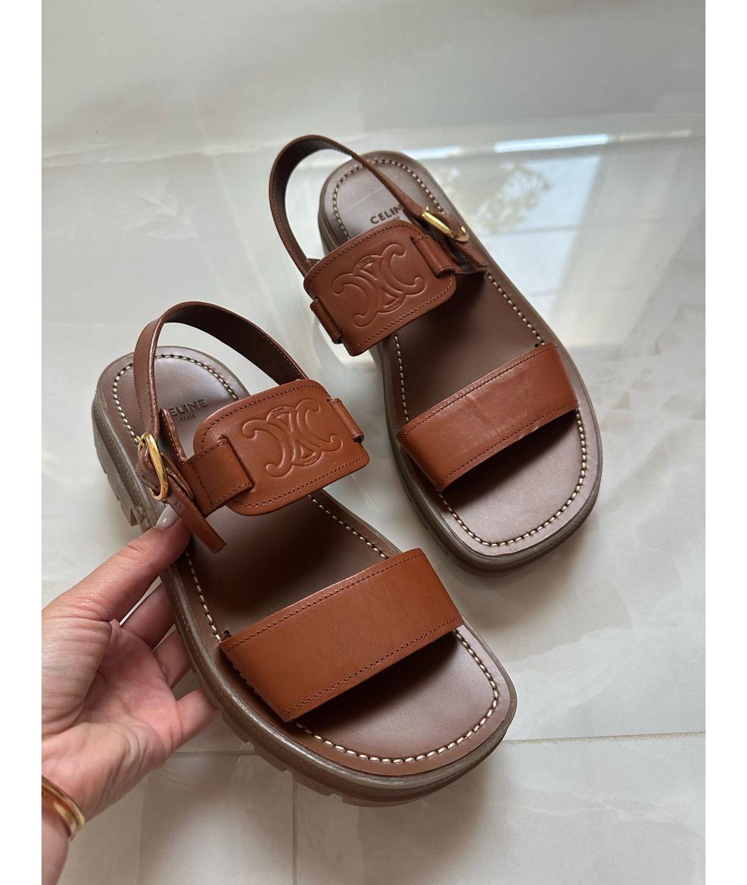 CELINE Коричневые сандалии, фото 2