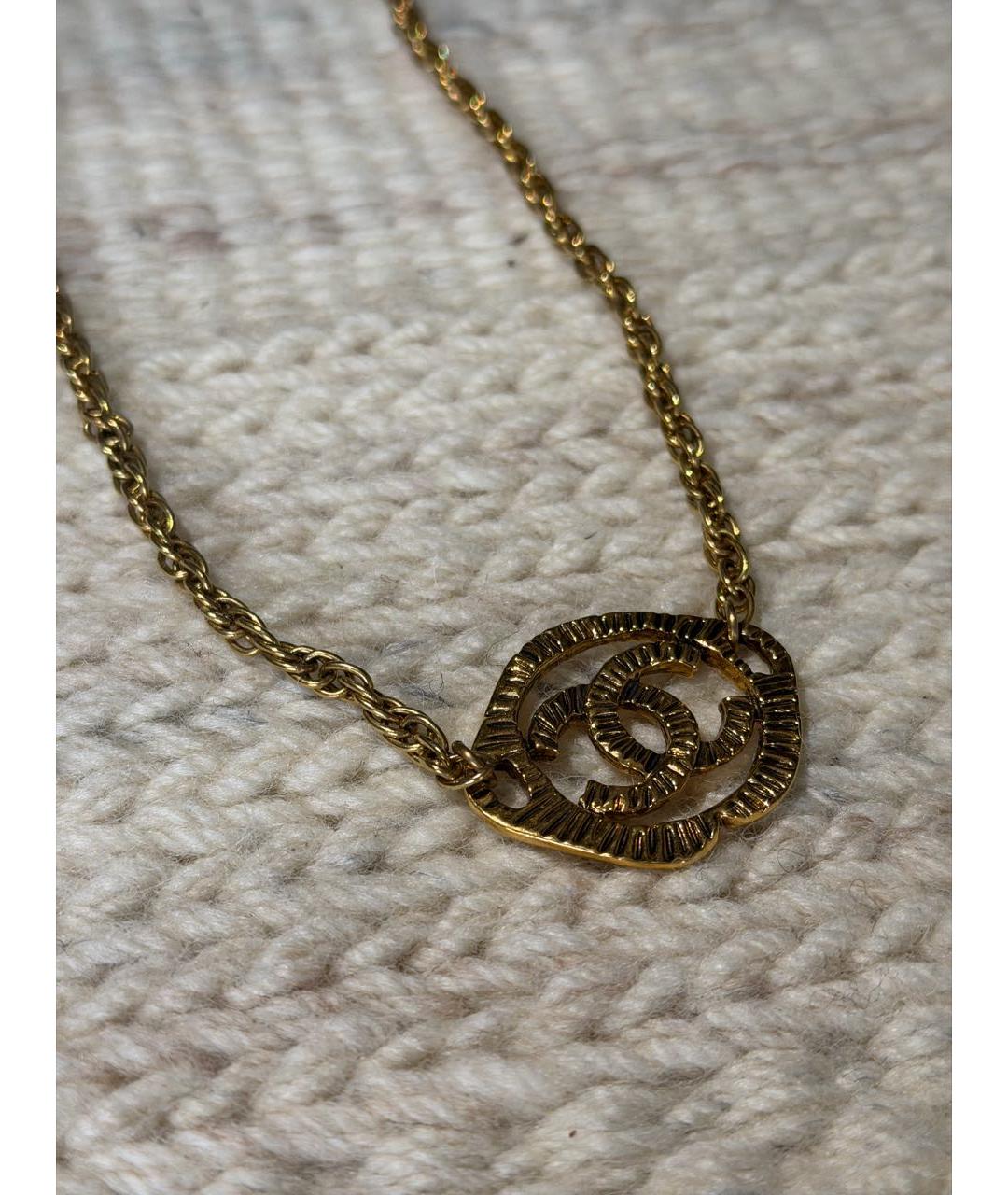 CHANEL Золотой металлический чокер, фото 3