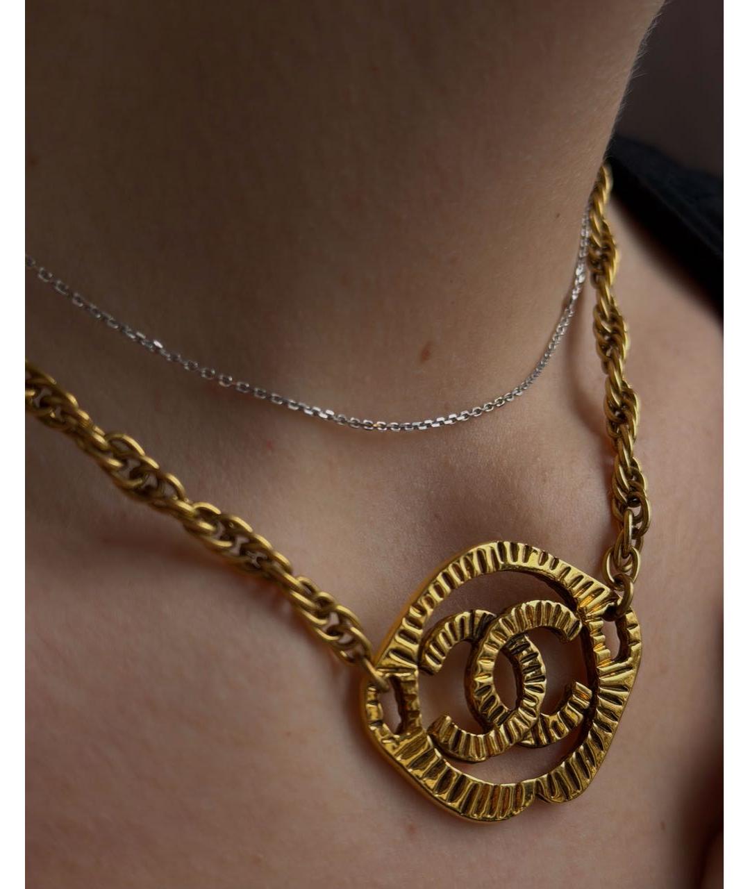 CHANEL Золотой металлический чокер, фото 6