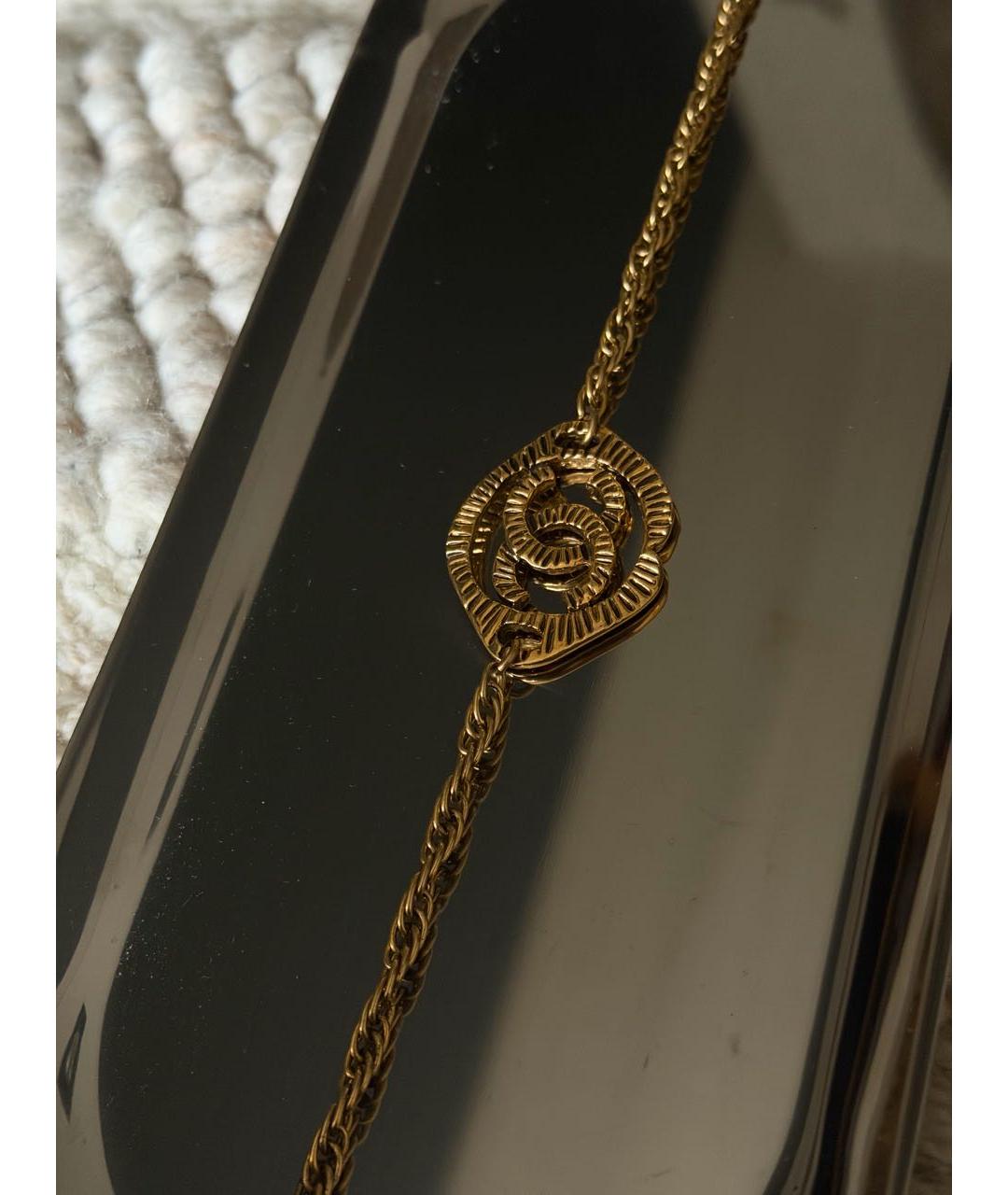 CHANEL Золотой металлический чокер, фото 2