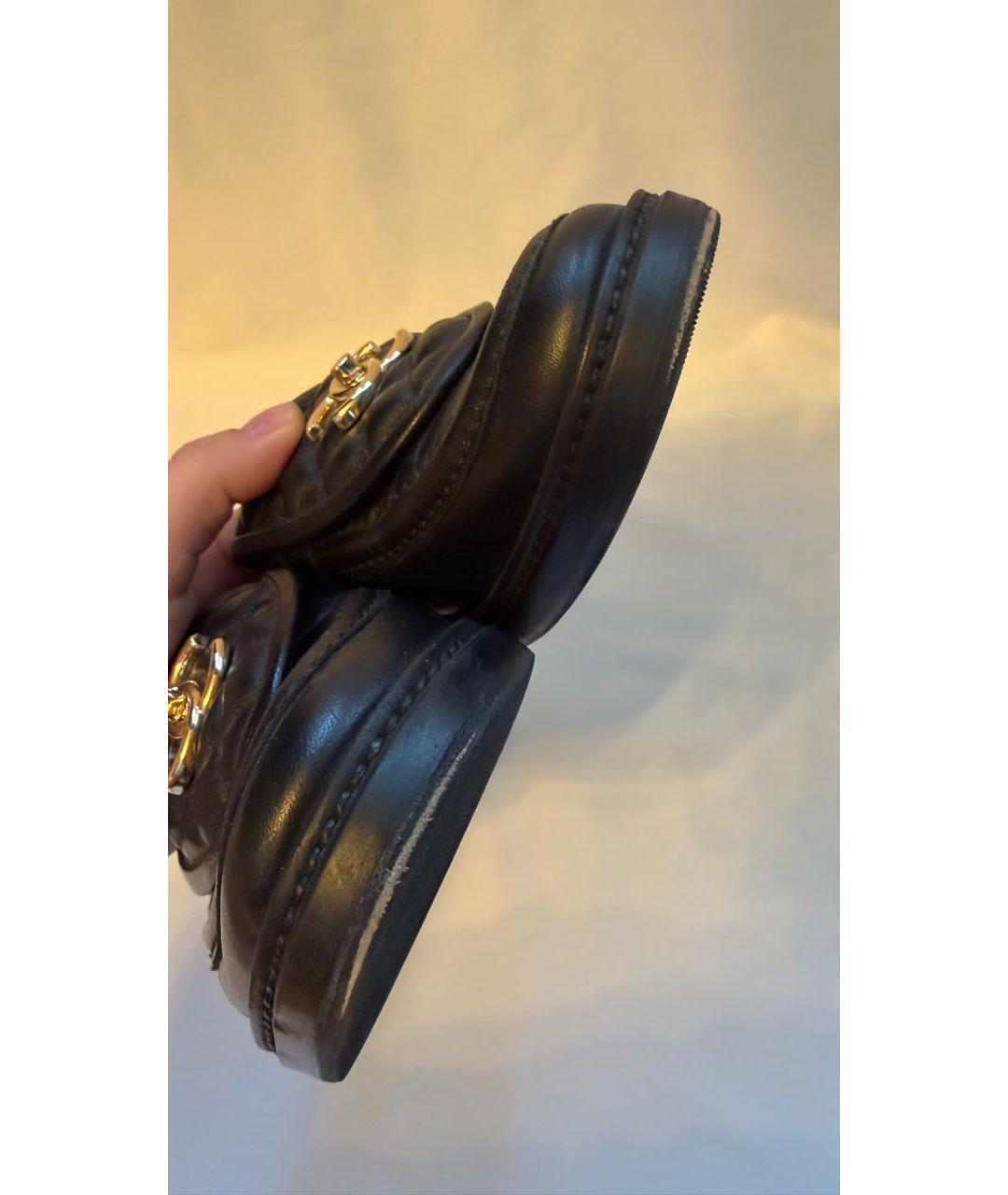 CHANEL Черные кожаные лоферы, фото 2