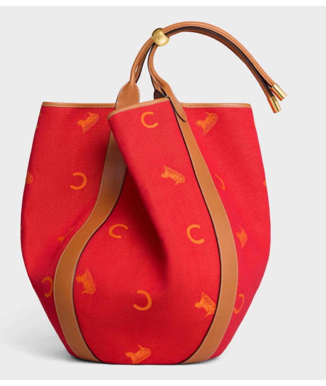 CELINE Красная сумка тоут, фото 4