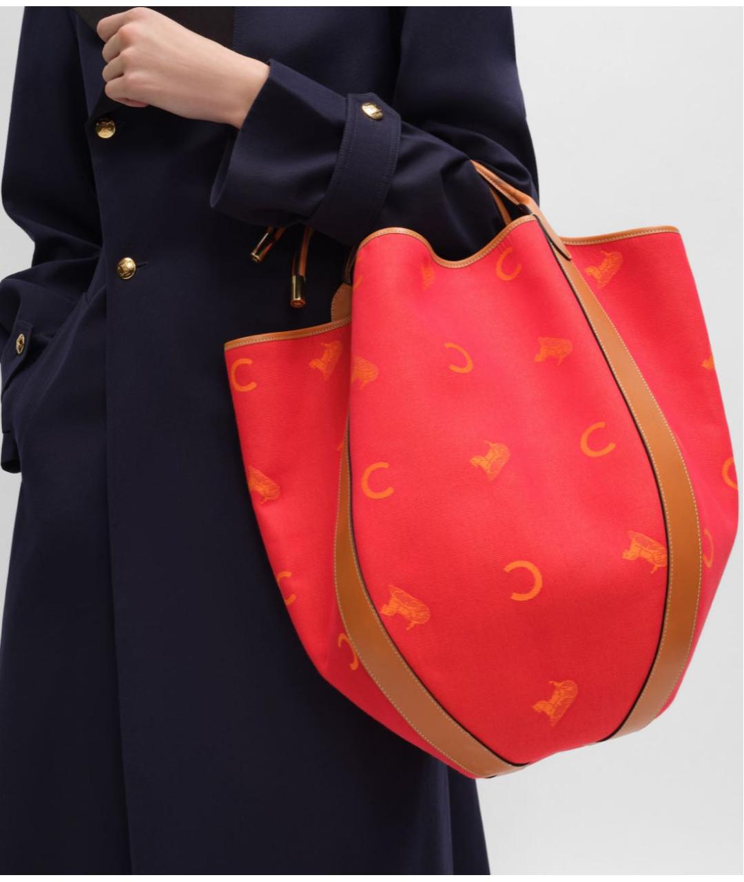 CELINE Красная сумка тоут, фото 2