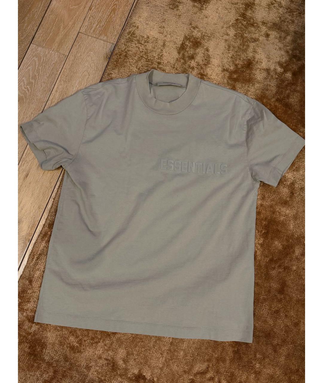 FEAR OF GOD ESSENTIALS Бежевая хлопковая майка, фото 5