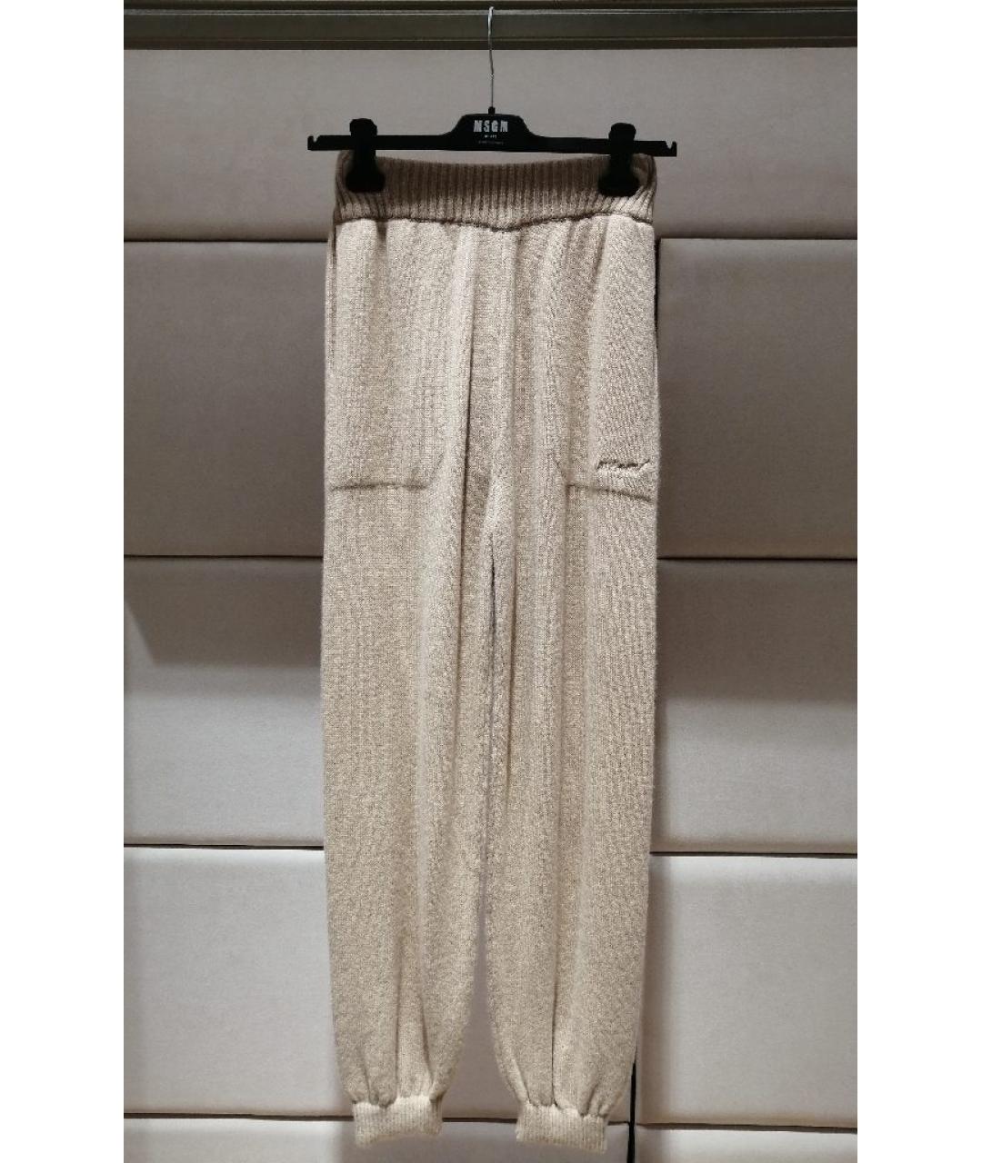 MSGM Бежевые спортивные брюки и шорты, фото 3