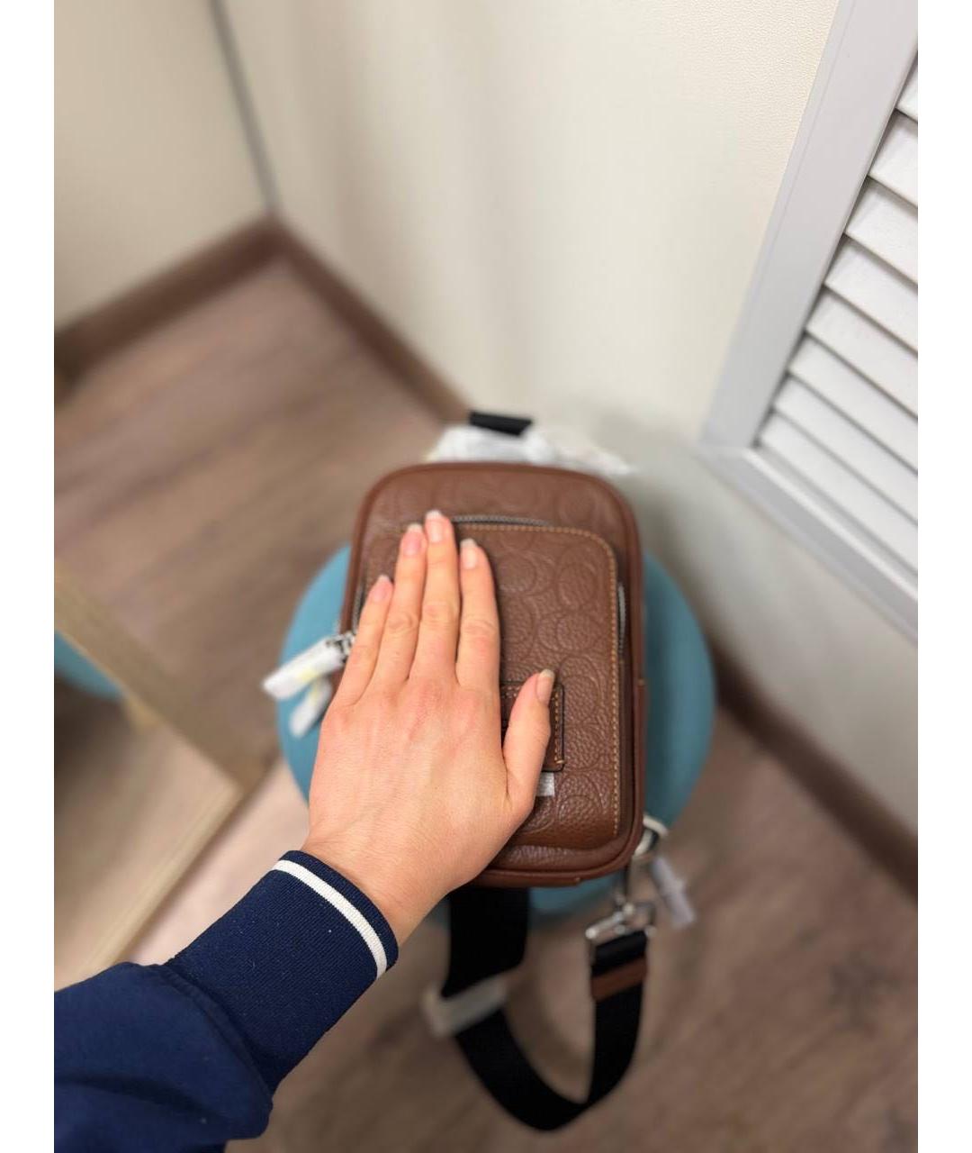 COACH Кожаная сумка на плечо, фото 5